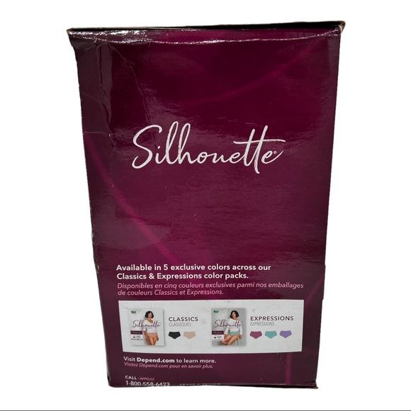 Depend Silhouette Incontinence Underwear Brief Maximum Small 16 CT - Picture 5 of 8